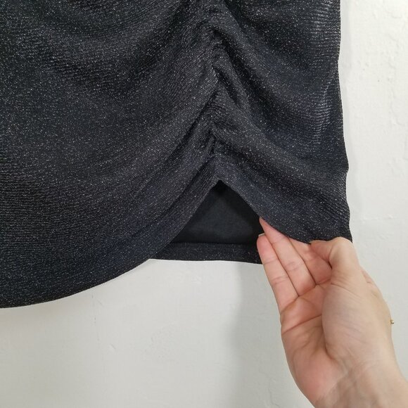 Torrid Pull-On Skirt Black/Silver Size 2 - Picture 2 of 5